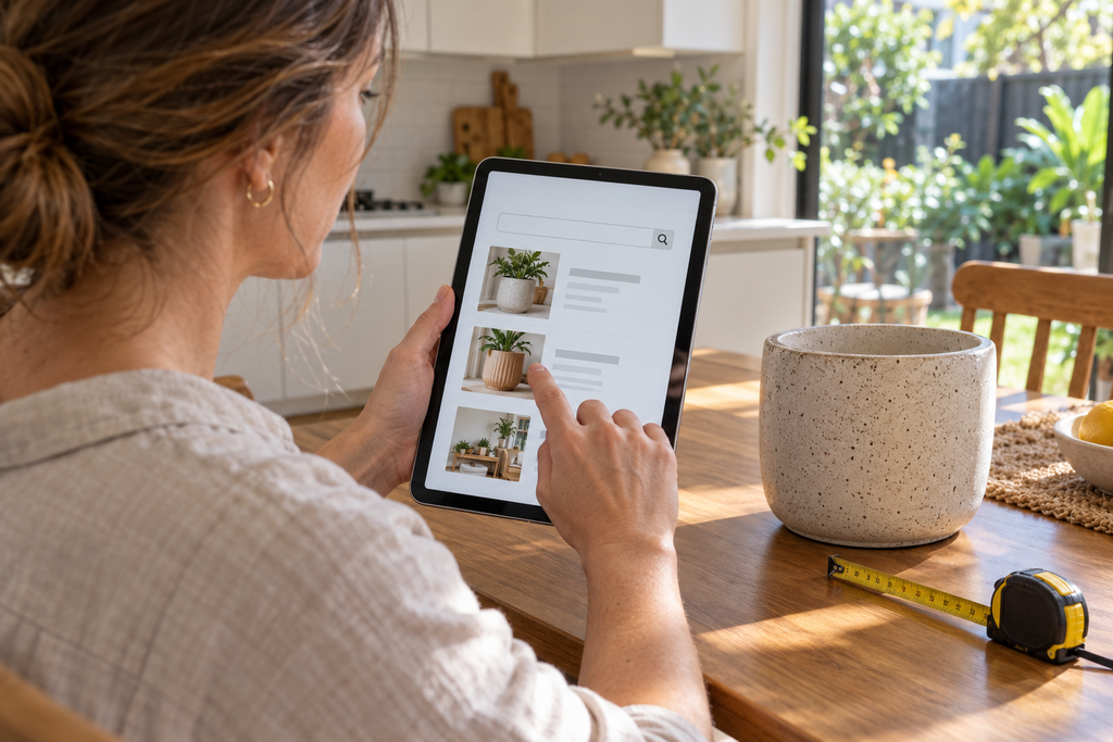 Customer Checking Planter Details Through Website Search